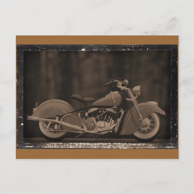Antike Motorrad-Fotokarte Postkarte (Vorderseite)
