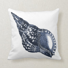 Antike Muschelblaue Kissen