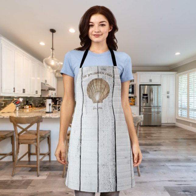 Antike Muschelschürze Schürze (Vintage Scallop Shell Personalized Apron)