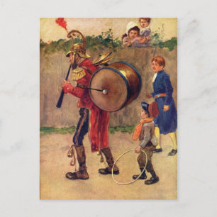 Antike Musiksoldaten-Postkarte Postkarte