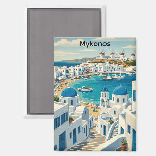 Antike Mykonos Griechenland Architektur Windmühlen Magnet