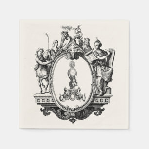 Antike Mythologie & Renaissance Kunststich Papier Serviette