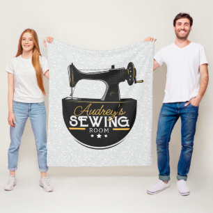 Antike Nähmaschine ADD NAME Seamstress Schneider Fleecedecke