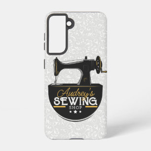 Antike Nähmaschine ADD NAME Seamstress Schneider Samsung Galaxy Hülle
