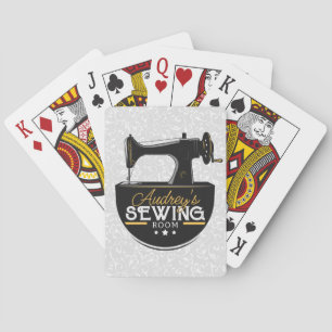 Antike Nähmaschine ADD NAME Seamstress Schneider Spielkarten