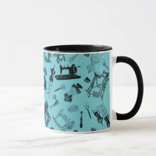 Antike Nähmaschine Handkurbel Tretvorrichtung Zube Tasse
