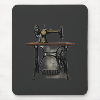 Antike Nähmaschine im Vintage-Stil Mousepad