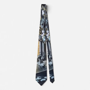 Antike Nähmaschine mit Blumenmotiv Krawatte