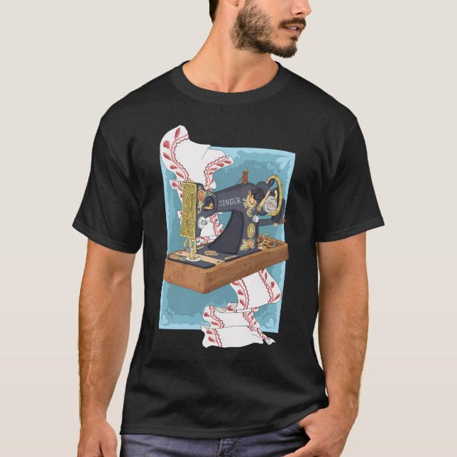 Antike Nähmaschine T-Shirt (Vorderseite)
