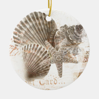 Antike Nautilus-Seesterne-Muscheln Keramikornament