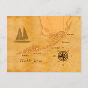 Antike nautische Karte der Florida Keys
