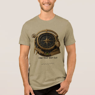 Antike Navigationsinstrumente Abenteuer Entdecker Tri-Blend Shirt