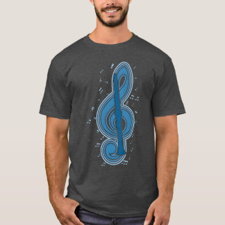Antike Noten Klarinettenspieler Musikfamilie T-Shirt