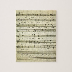 Antike Notenblätter, antike Partitur 1810 Puzzle