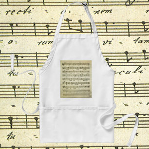 Antike Notenblätter, antike Partitur 1810 Schürze