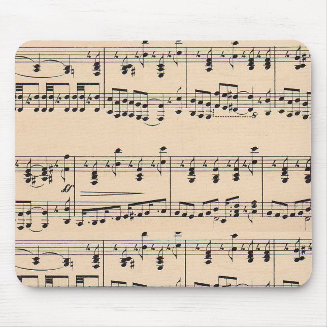 Antike Notenblätter Mousepad (Vorne)