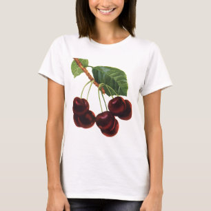 Antike Obstprodukte, reife Kirschen von einem Baum T-Shirt
