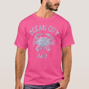 Antike Ocean City Maryland Chesapeake Blaue Krabbe T-Shirt