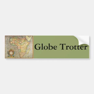 Antike Old World Gerardus Mercator Karte von Afrik Autoaufkleber