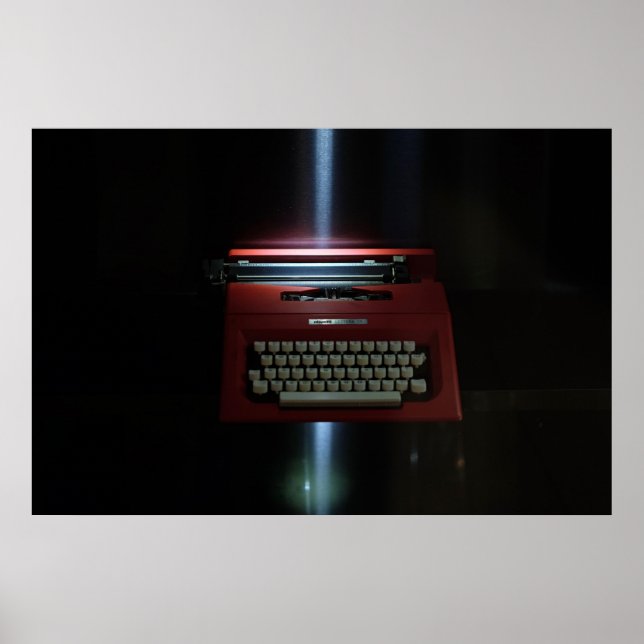 Antike Olivetti-Schreibmaschine Poster (Vorne)