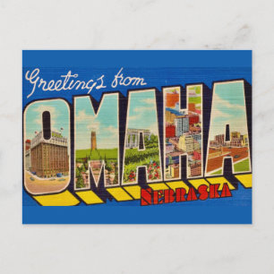 Antike Omaha Nebraska Postkarte