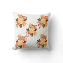 Antike orange-rote Blumen floral