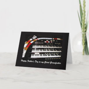 Antike Orgel Happy Vatertag Großvater Karte