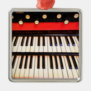 Antike Orgel-Tasten Ornament Aus Metall