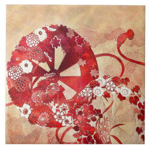 Antike orientalische Fächer- und Blumenfliese Fliese