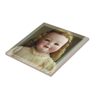 Antike Orsini Puppen-Keramik Fliese oder Trivet