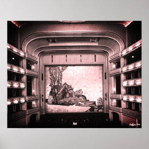 Antike Österreich Wien Staatsoper Oper innen Poster