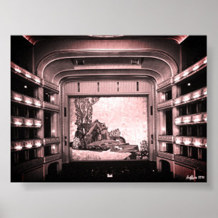 Antike Österreich Wien Staatsoper Oper innen Poster