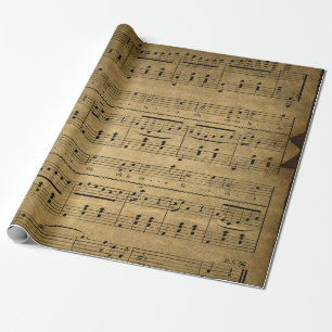 Antike Packpapier-Rolle der Musik-Blatt-Art-4 Geschenkpapier