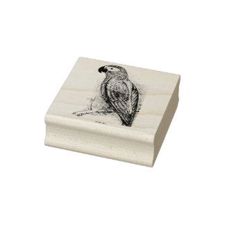 Antike Papageien-Stempel Gummistempel