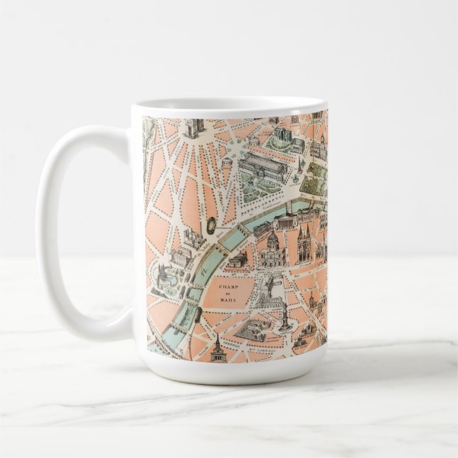 Antike Paris Karte Kaffeetasse (Links)