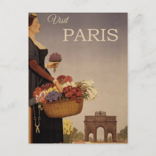Antike Paris-Reisepostkarte Postkarte