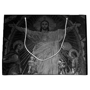 Antike Pariser Mosaik Heiliges Herz Jesu Große Geschenktüte