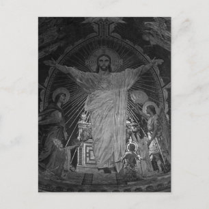 Antike Pariser Mosaik Heiliges Herz Jesu Postkarte