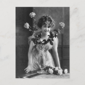 Antike Pariser Rosen-Portrait-Postkarte Postkarte