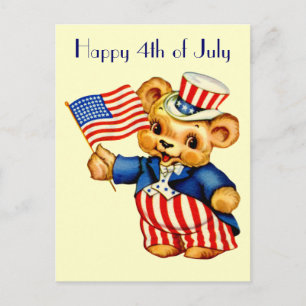 Antike patriotische Bären-Postkarte Postkarte