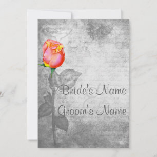 Antike Peace Rose Hochzeit Einladung