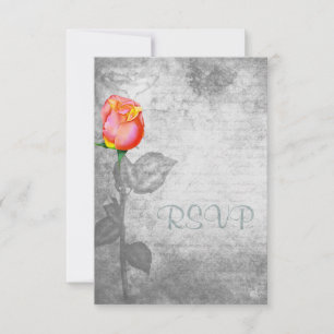 Antike Peace Rose Hochzeit RSVP Karte