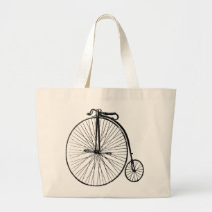 Antike Penny Farthing Fahrrad-Tasche Jumbo Stoffbeutel