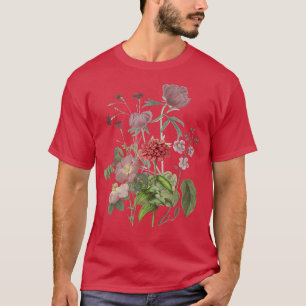 Antike Pfingstrosen-Rosen Garten Blumen Florale Pf T-Shirt