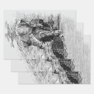 Antike Piraten, Sir Henry Morgan im Ozean Geschenkpapier Set