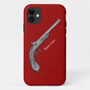 Antike Pistole persönlicher roter iPhone 5 Kasten Case-Mate iPhone Hülle