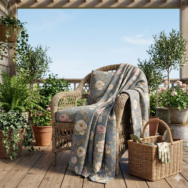 Antike Polsterung im Stil viktorianischer botanisc Stoff (Vintage Victorian Art Botanical Garden Upholstery Fabric)