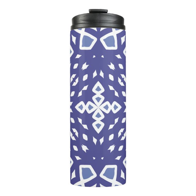 Antike portugiesische Azulejo-Keramik. Original-De Thermosbecher (Vorderseite)