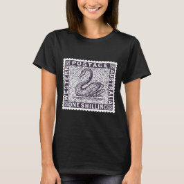 Antike Postage-Briefmarke aus Australien mit Swan T-Shirt