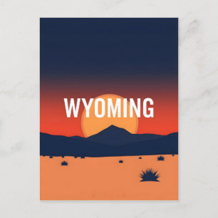 Antike Postkarte aus Wyoming